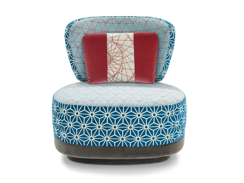 JUJU - Upholstered fabric easy chair by Moroso