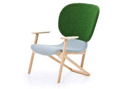 KLARA - Easy chair with armrests by Moroso