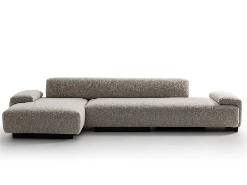 LOVELAND - Sectional fabric sofa with chaise longue by Moroso
