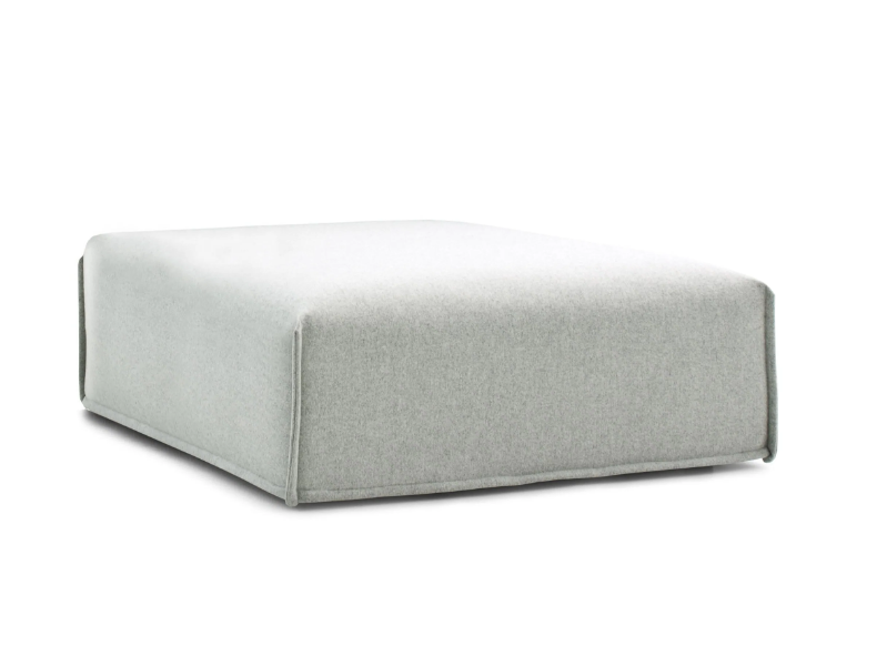 M.A.S.S.A.S. - Square fabric pouf with removable lining by Moroso