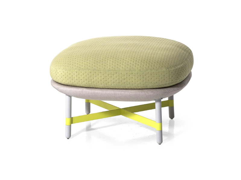 OTTOMAN - Upholstered fabric footstool by Moroso