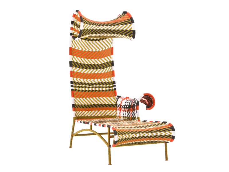 SHADOWY - Polyethylene cord sun lounger by Moroso