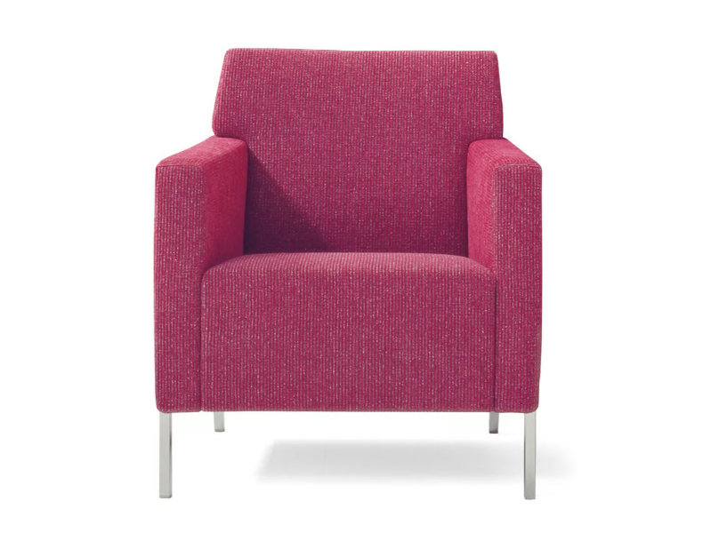 STEEL - Fabric easy chair with armrests by Moroso