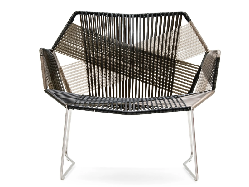 TROPICALIA - Polymer cord woven armchair with armrests by Moroso