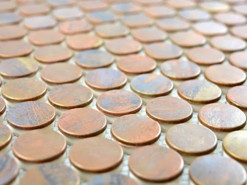 METALLO - 5694805 - Copper mosaic on ceramic support by Mosaix