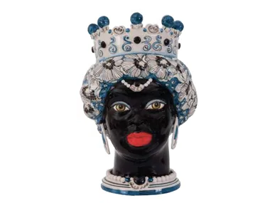 ASTARTE 13 - Terracotta Moorish head by Mosche Bianche