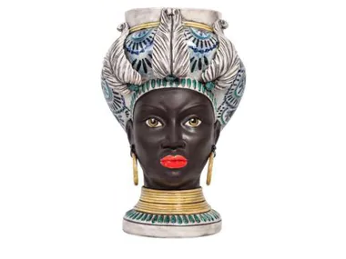 VENERE 13 - Terracotta Moorish head by Mosche Bianche