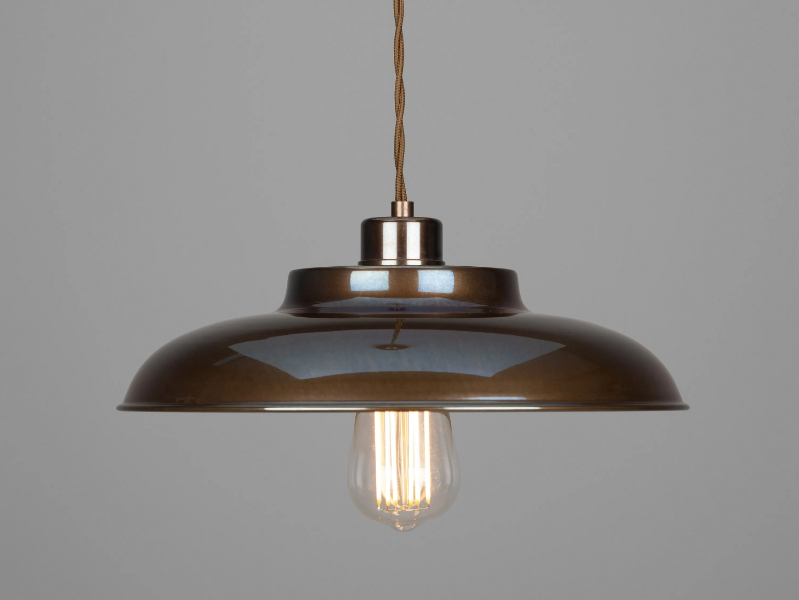 TELAL MINIMALIST FACTORY PENDANT - Brass pendant lamp by mullan lighting