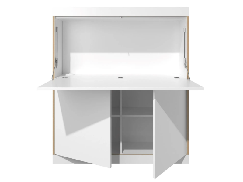 FLAI HOME-OFFICE - Wooden secretary desk with flap doors by Müller Small Living