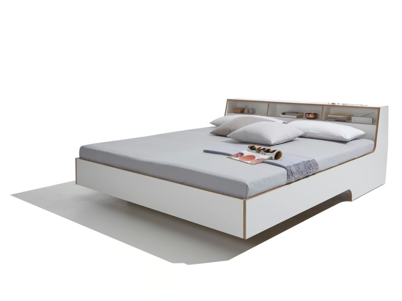 SLOPE - Bed with storage headboard by Müller Small Living
