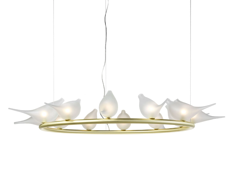 LIGHT OF LOVE 12 - Handmade blown glass pendant lamp by MULTIFORME