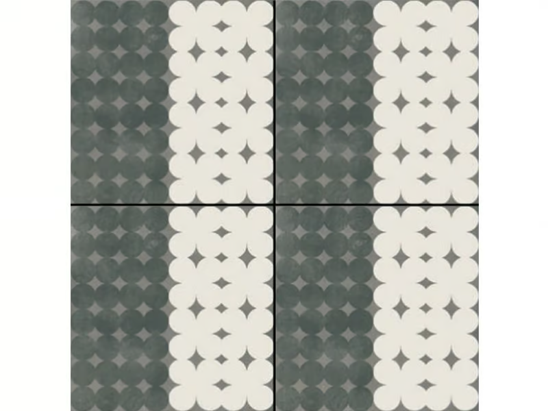 AZULEJ NERO TREVO - Glazed porcelain stoneware wall/floor tiles by Mutina