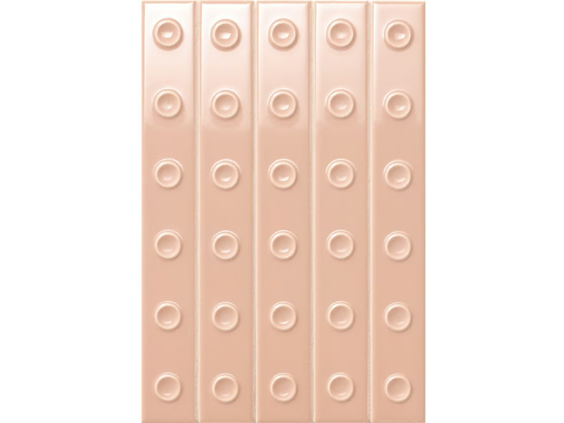 PUNTO GLOSSY DOWN ROSE - Glazed porcelain stoneware 3D Wall Cladding by Mutina