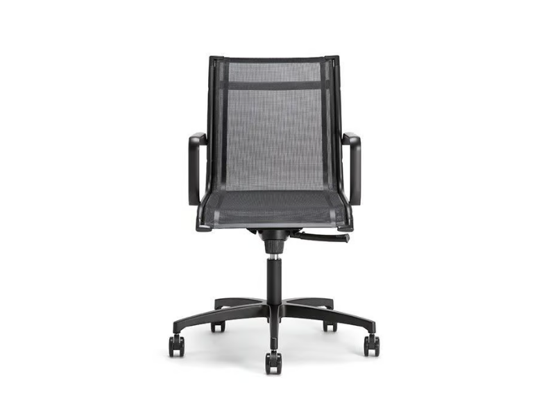 AALBORG AIR 02 BK - Swivel mesh executive chair with armrests with 5-spoke base by Nahu