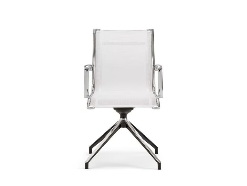 AALBORG AIR 04 - Trestle-based swivel mesh chair by Nahu