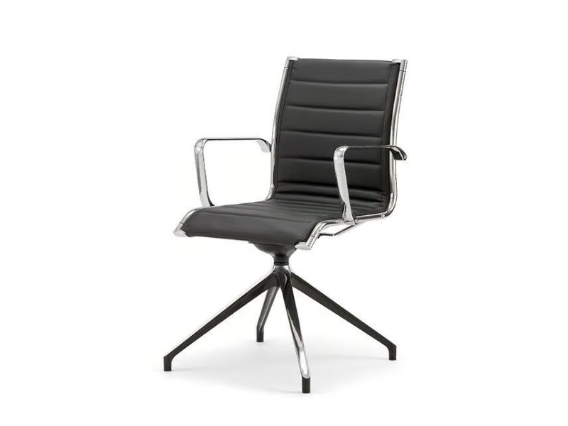 AALBORG LINE 04 - Trestle-based swivel chair with armrests by Nahu