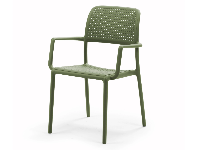 BORA - Stackable garden chair with armrests by Nardi