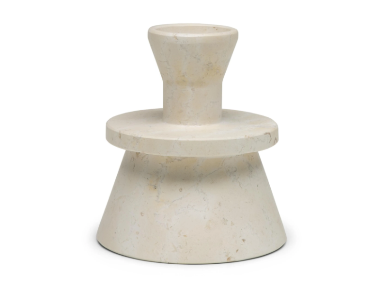 DANDY - Trani stone decorative object / candle holder by Natuzzi Italia