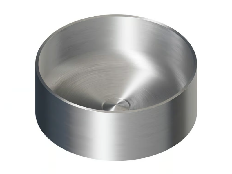 SOLO STEEL 72301X - Round countertop stainless steel washbasin by Newform