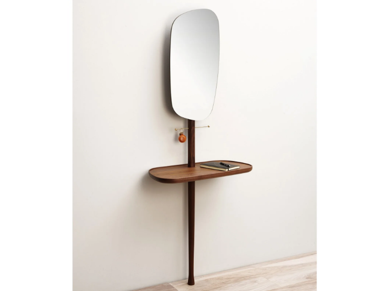 MOMENTS - Walnut hall mirror by Nomon