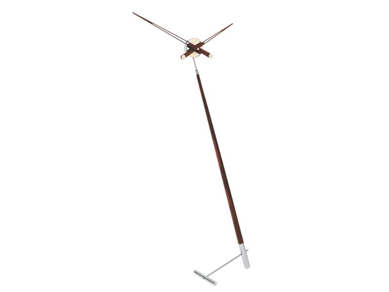 PISA - Floorstanding wooden and brass clock by Nomon
