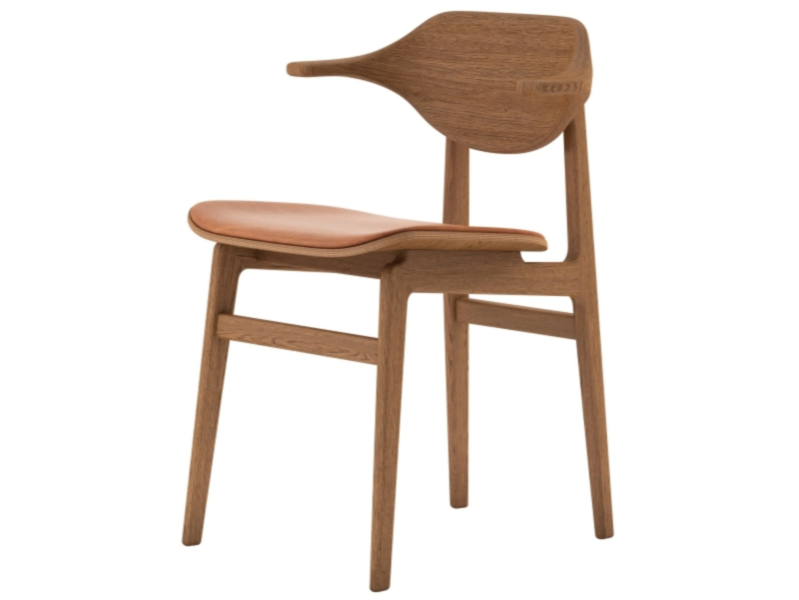 Buffalo - Contemporary style open back wooden chair with armrests with footrest by NORR11