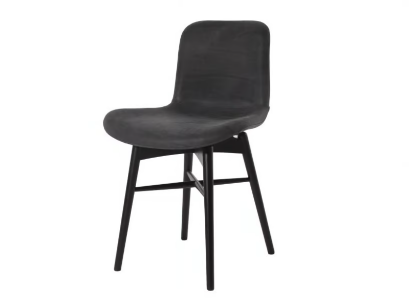 LANGUE ORIGINAL SOFT - Leather chair with beech legs by NORR11