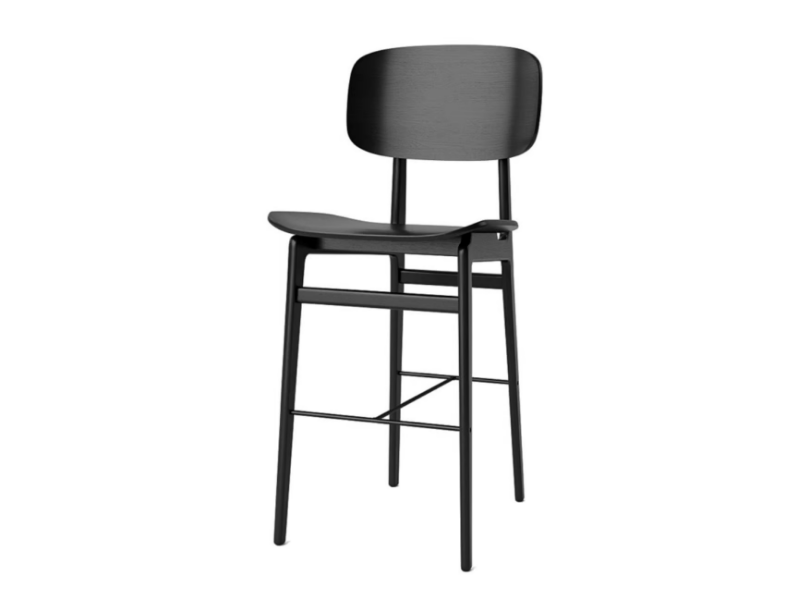 NY11 - Oak barstool with back by NORR11