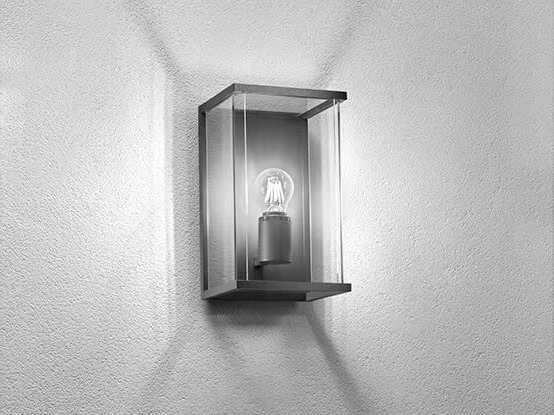TECA - Glass and aluminium outdoor wall lamp by Novalux