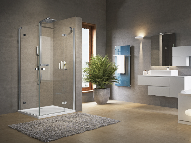 BRERA A - Corner shower cabin with hinged door by NOVELLINI