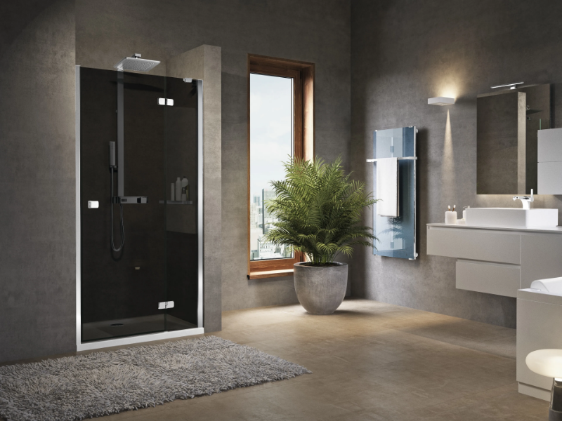 BRERA G - Niche shower cabin with hinged door by NOVELLINI