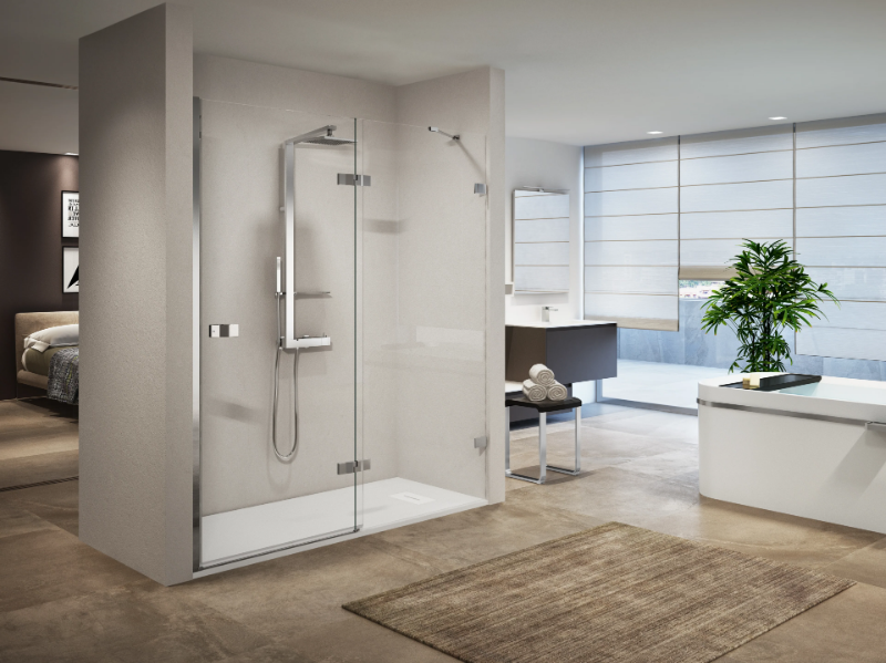 GALA 2P - Niche shower cabin with hinged door by NOVELLINI