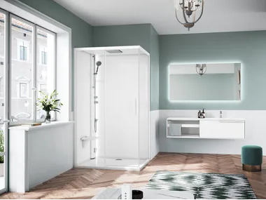 GLAX 1 2.0 2P - Multifunction corner shower cabin by NOVELLINI