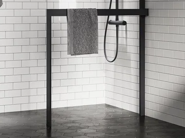 KUADRA H FRAME - Aluminum towel rail for shower panel by NOVELLINI