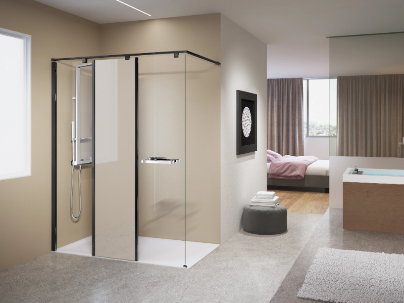 KUADRA HP - Additional panel for shower space by NOVELLINI