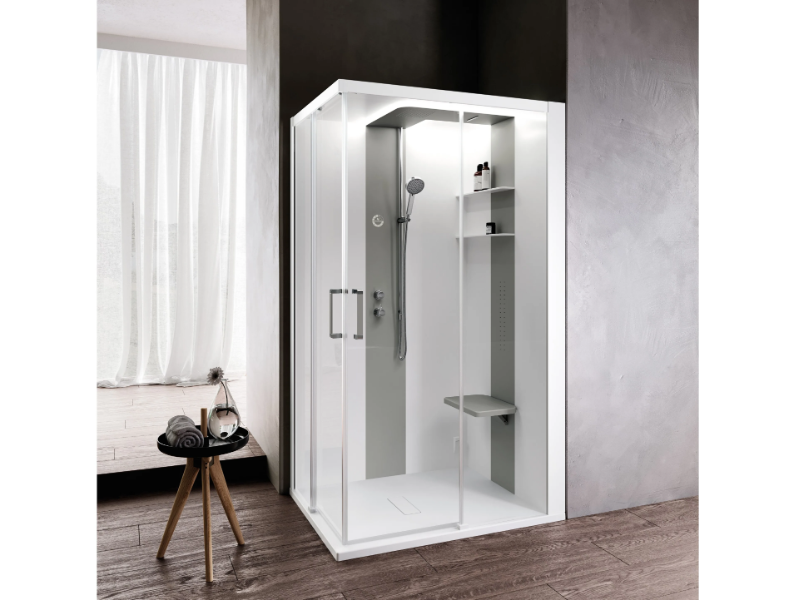 SKILL A - Multifunction corner shower cabin by NOVELLINI