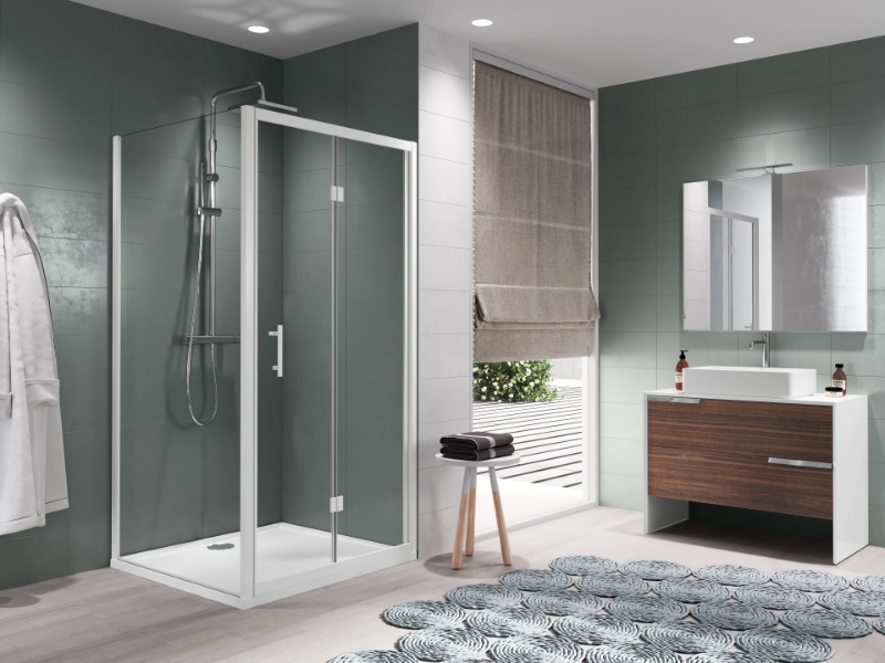ZEPHYROS S - Corner shower cabin with folding door by NOVELLINI