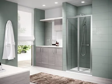 ZEPHYROS S IN OUT - Niche shower cabin with folding door by NOVELLINI