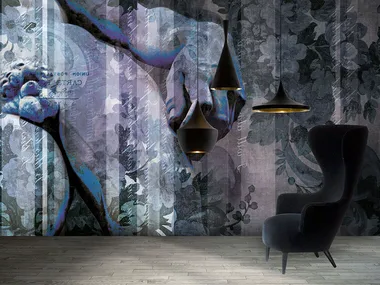 DD FLOWER - Vinyl or fyber glass wallpaper by N.O.W. Edizioni
