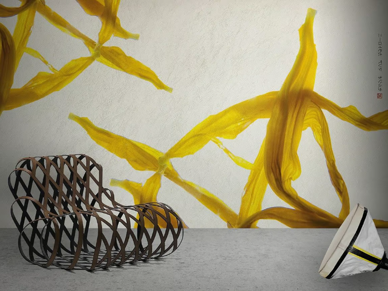 GIRASOLE - Vinyl or fyber glass wallpaper by N.O.W. Edizioni