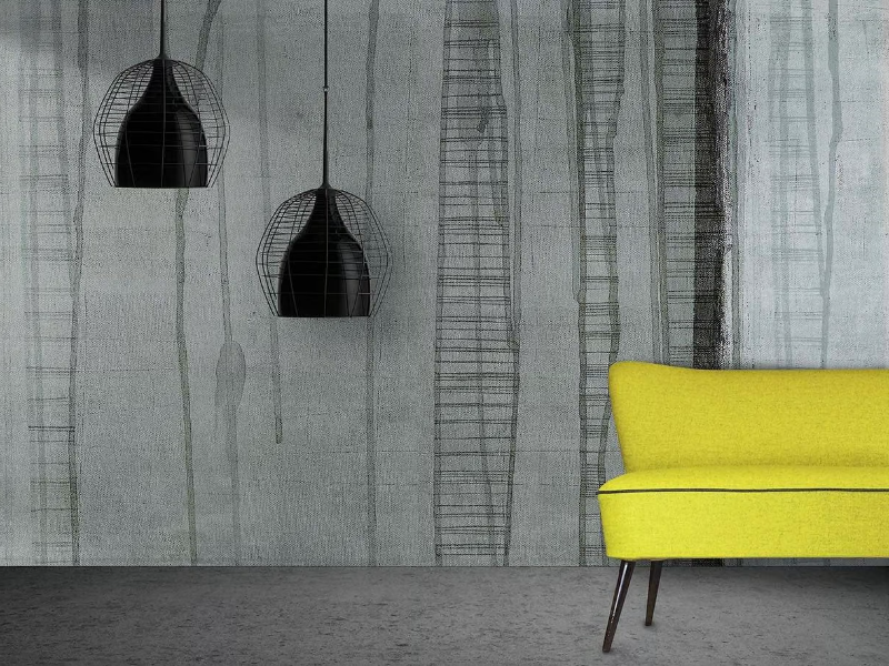 RAIN - Vinyl or fyber glass wallpaper by N.O.W. Edizioni