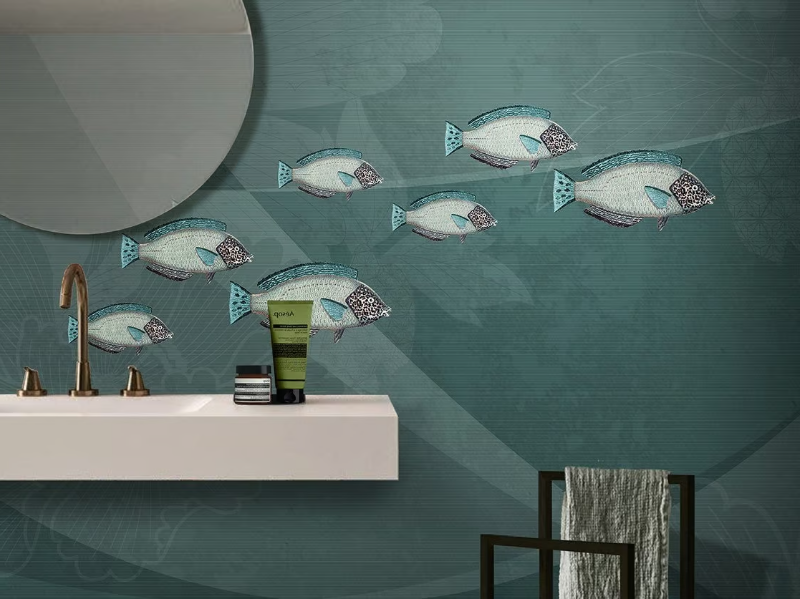 UNDER WATER - Ecological glass-fibre or vinyl wallpaper by N.O.W. Edizioni
