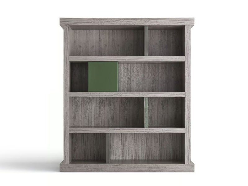 PENTAGRAMMA GN8000/B - Freestanding open eucalyptus bookcase by OAK