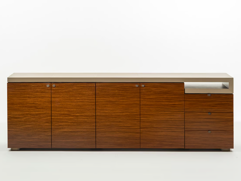 SENATO SC7003 - Low rosewood office storage unit by OAK