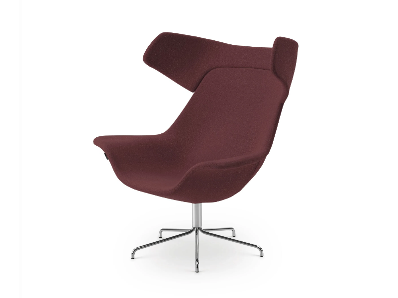OYSTER HIGH - Easy chair with floor plate by Offecct