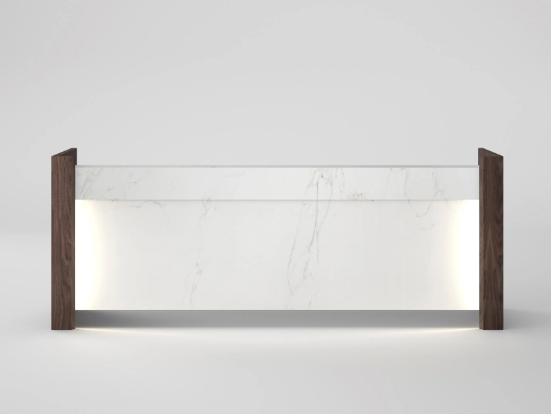 FREEPORT - Wood veneer reception desk by Ofifran