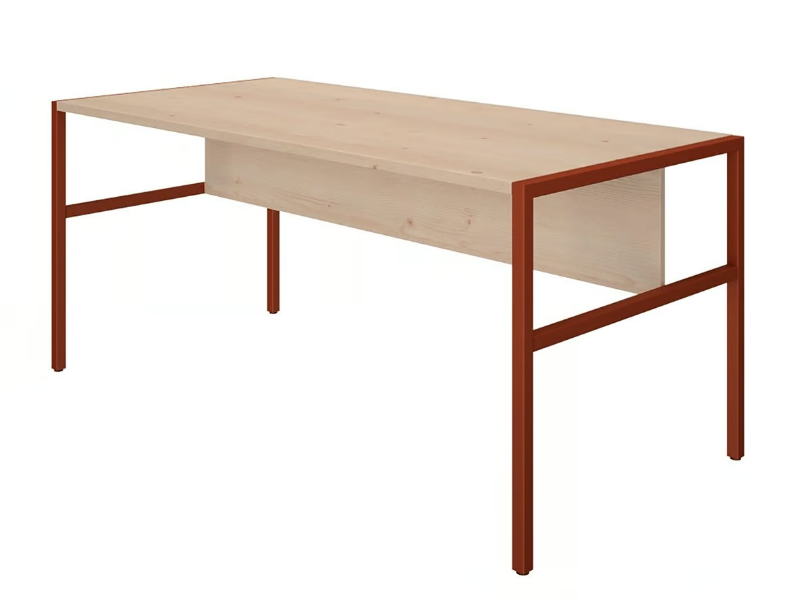 PIEM - Rectangular wooden workstation desk by Ofifran