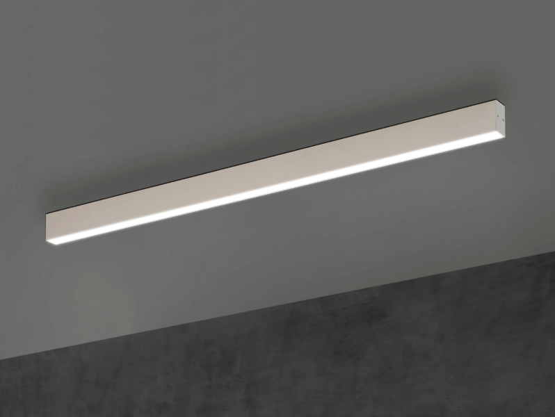 TI-ZAS - Ceiling mounted aluminium linear lighting profile for LED modules by Olé Lighting