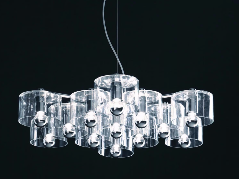 FIORE - 433 - Blown glass pendant lamp by Oluce