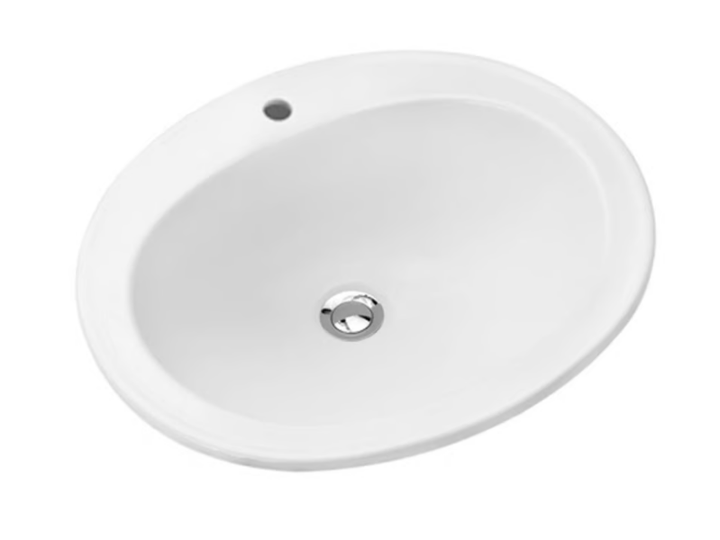 EXPORT - Inset oval ceramic washbasin by Olympia Ceramica